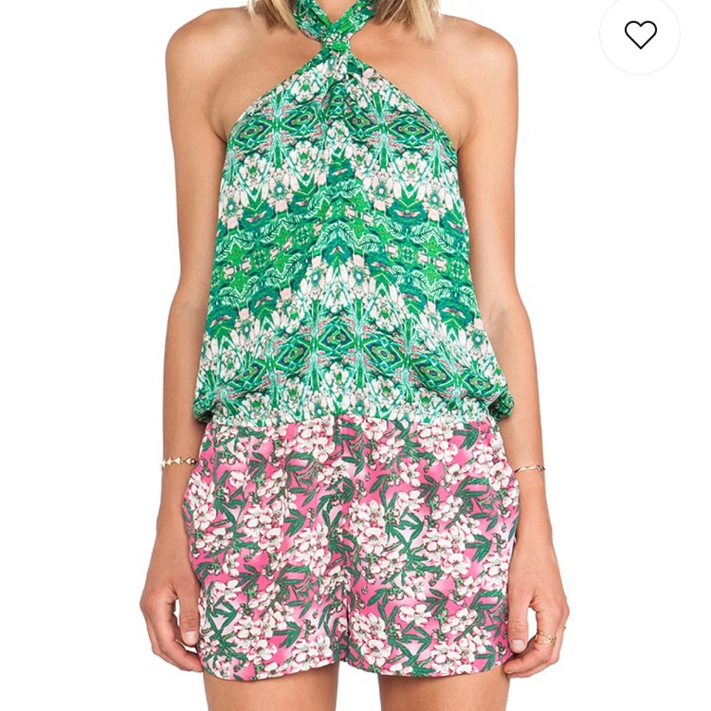 NWT Bcbgmaxazria Casli Romper Berry Combo